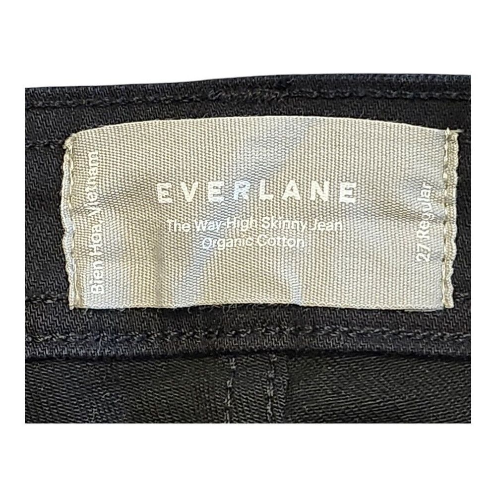 NWT Everlane The Way-High Skinny Jean Black Size 27 Grunge Organic Stretch Denim - Picture 3 of 10